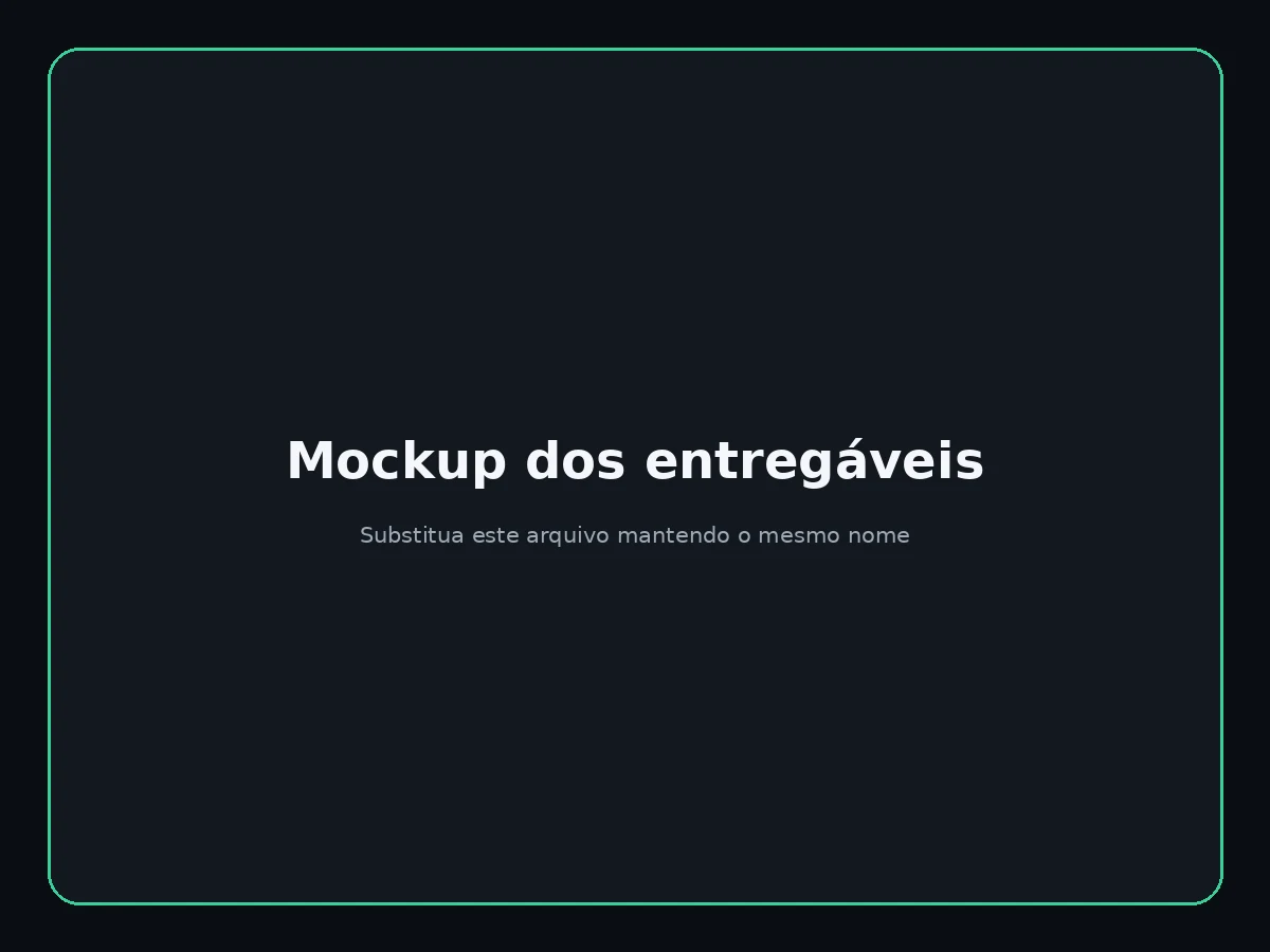 Materiais e entregáveis do treinamento